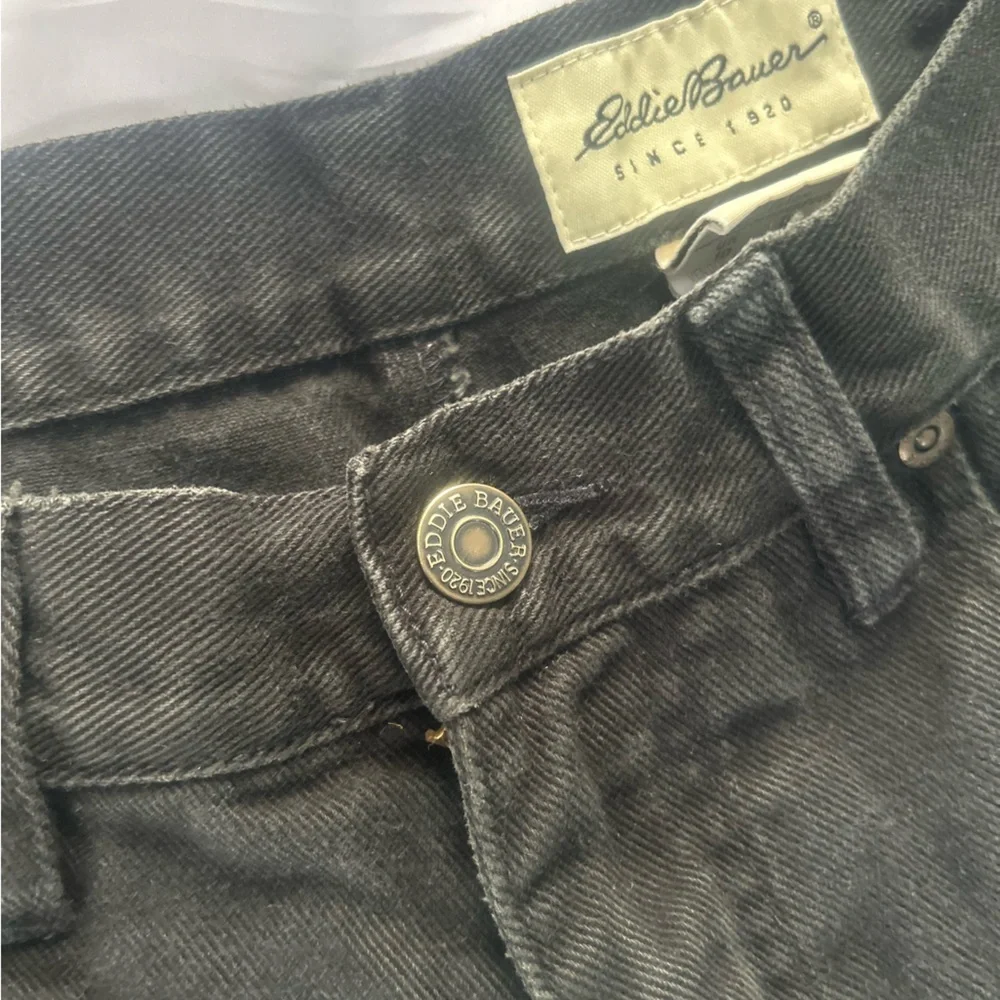 Eddie Bauer charcoal gray Relaxed Fit Capri Cropped Jeans Women’s Size 4 - Picture 2 of 12
